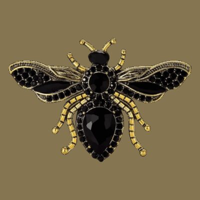 image_215 Broche zwarte weduwe bij