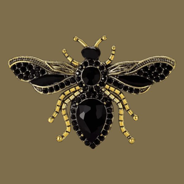 image_215 Broche zwarte weduwe bij
