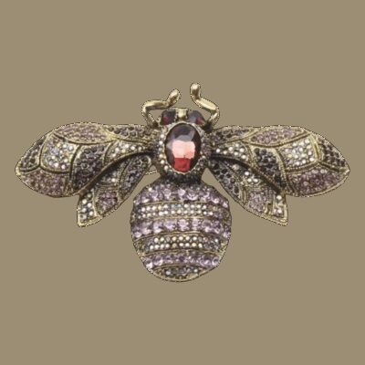 image_218 Broche bij met schitterende inleg