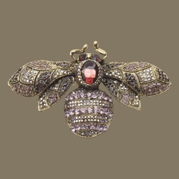 image_218 Broche bij met schitterende inleg