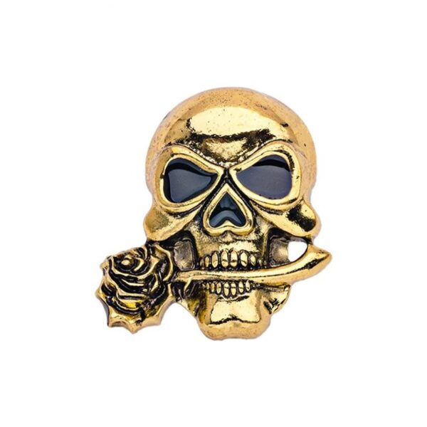 image_222 Halloween broche met gouden schedel