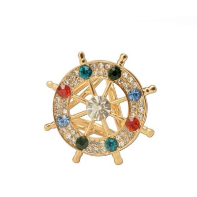 image_227 Originele broche met gouden roer