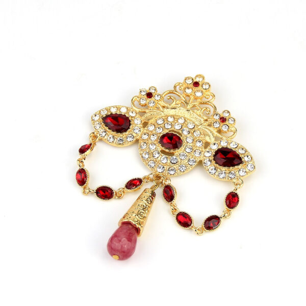 image_241 Oude broche rood & goud