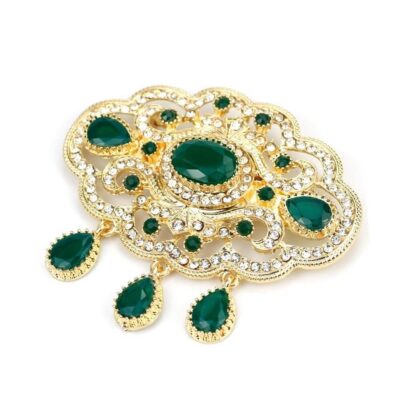 image_243 Antieke broche groen en goud