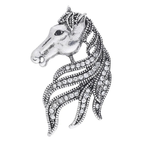 image_25 Metalen paardenbroche met strass