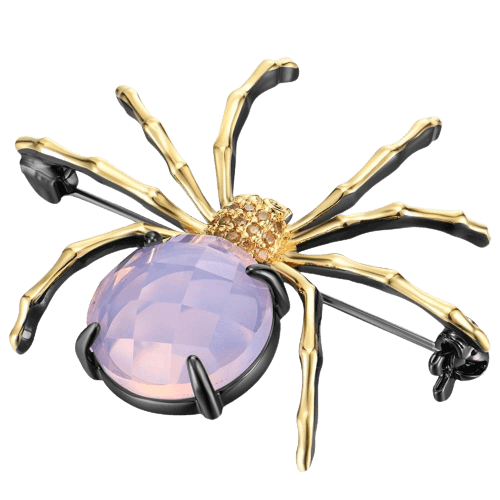 image_272 Spinnenbroche met roze opaal