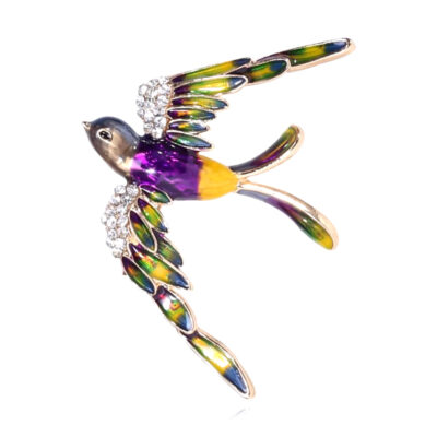 image_286 Broche met grootse wegvliegende vogel