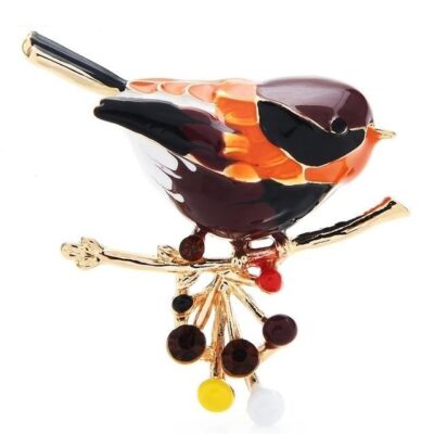 image_287 Broche met vogel die zachtjes tjilpt