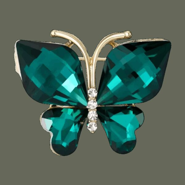 image_315 Broche met smaragdgroene vlinder