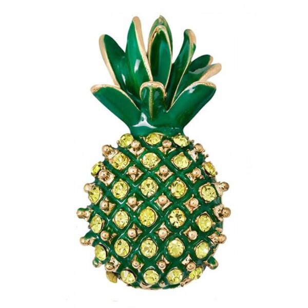 image_370 Originele broche met ananas en strass