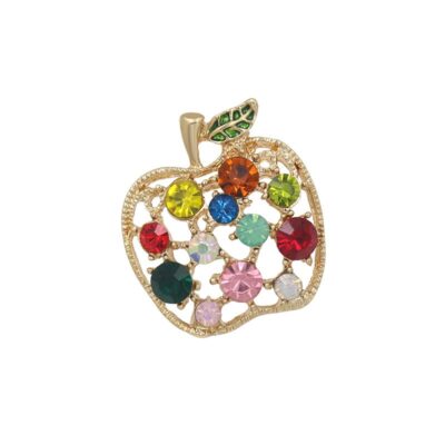 image_378 Originele broche met kleurrijke appel