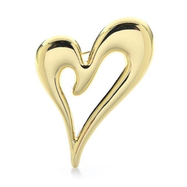 image_394 Gouden hartvormige broche