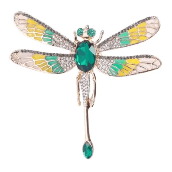 image_559 Broche libelle met groene ogen