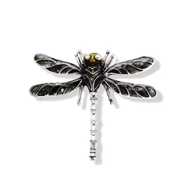 image_579 Platinazwarte libellenbroche