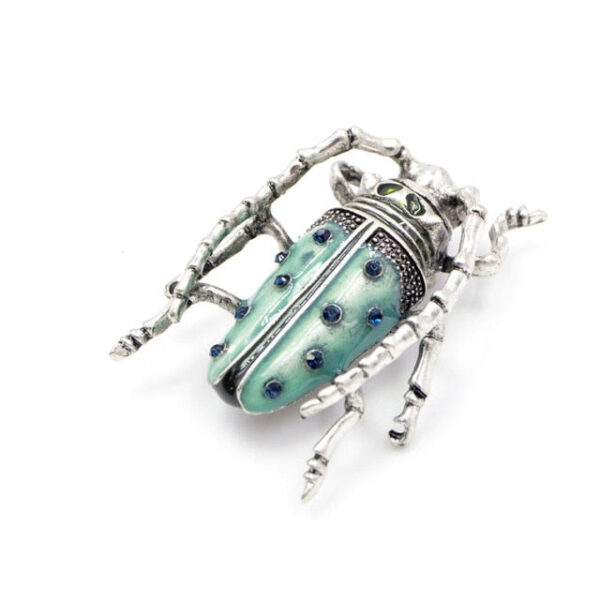 image_628 Antieke groene scarabee broche