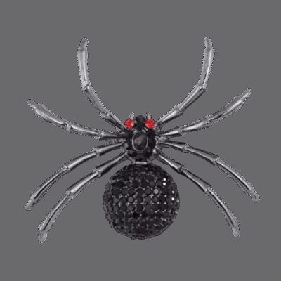 image_668 Spinnenbroche zwart en grijs/goud