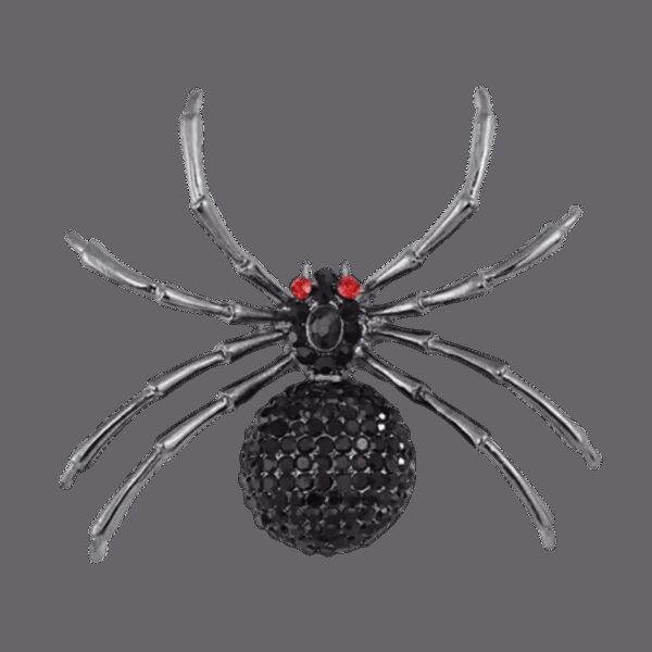 image_668 Spinnenbroche zwart en grijs/goud