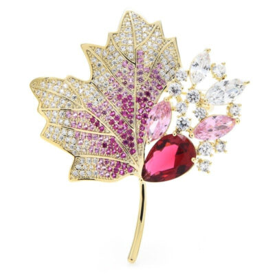 image_73 Luxe broche met glinsterende ginkgo